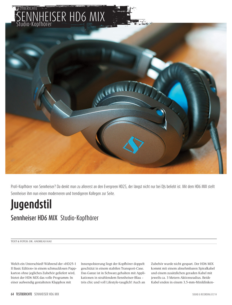 Produkt: Sennheiser HD6 MIX Studio-Kopfhörer